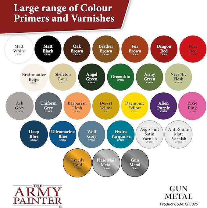 The Army Painter Colour Primer Gun Metal, 400 mL Acrylic Spray Primer, Spray - Image 6