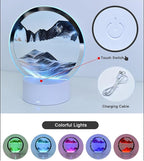 Moving Sand Art Lamp, 3DMoving Sand Art, Quicksand Bedside Lamp, Creative Glass - Image 6