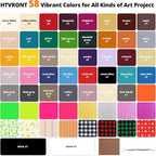 HTVRONT HTV Heat Transfer Vinyl Bundle, 90 Pack 12" x 10" Iron on Vinyl - Image 2