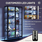 71" H Display Cabinet with Glass Doors, Display Case with LED Sensor Lights - Image 3