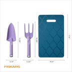 Fiskars 3-Piece Gardening Set, Explore Collection Hand Tools and Kneeler - Image 6