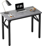Need Small Folding Computer Desk, 31.5 Inch Writing Table, Sturdy Foldable Desk by Need
