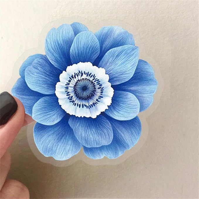 50PCS Flower Stickers PET Transparent Stickers Colorful Nature Decals - Image 4