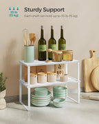 SONGMICS Cabinet Organizer Shelf, Kitchen Storage, Spice Rack, Expandable - Image 4