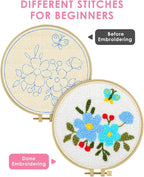 TINDTOP Punch Needle Embroidery Kits, Flowers Punch Needle Kits - Image 3