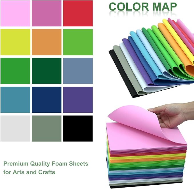 biguphate 45 Pack EVA Foam Sheets, 12 x 8 Inch, 2mm Thick - Image 4