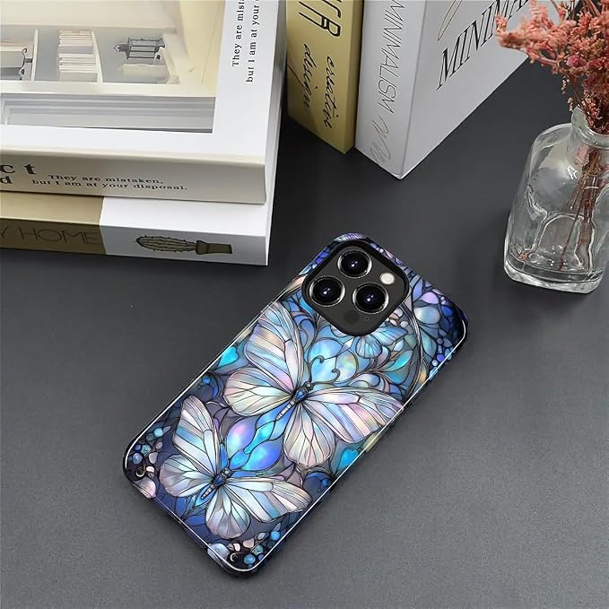 ZHEGAILIAN Case for iPhone 13 Pro, Stained Glass Butterfly Aesthetic Durable - Image 4