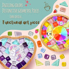 Glittery Garden Mosaic Craft Kit to Decorate Coaster - Image 2