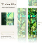 Original Hand Drawn Faux Stained Glass Window Film, Double-Sided Privacy Static - Image 4