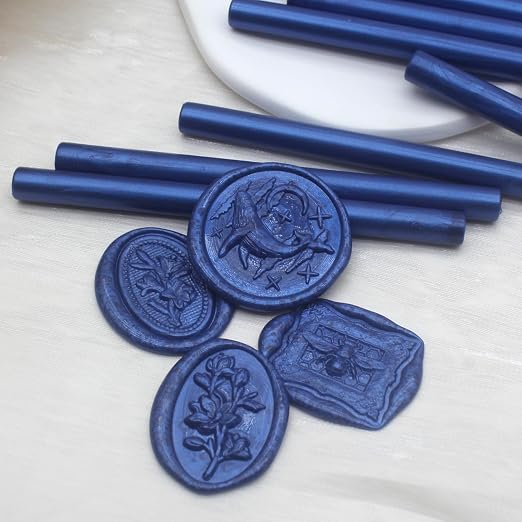 Navy Blue Wax Seal Sticks 26pcs, Andotopee Glue Gun Wax Seal Sticks - Image 4