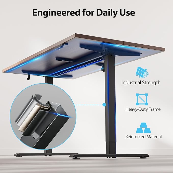 Agilestic Electric Standing Desk, 55 x 28 Inches Height Adjustable Desk - Image 5
