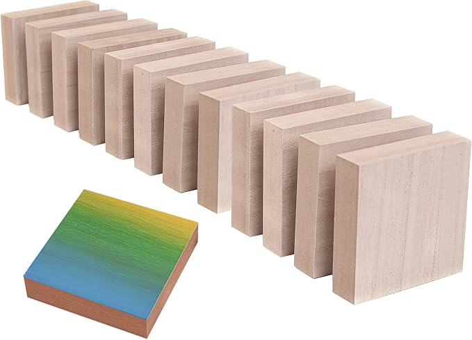 - 4” x 4” Wooden Blocks for Crafts by CalPalmy