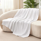 100% Cotton Muslin Blanket King 108" x 90", 6 Layers Breathable and Lightweight - Image 8