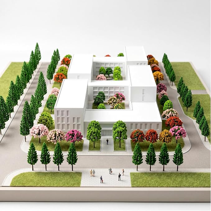 Skylety 35 Pcs Model Trees 6.3-1.2 Inch Mixed Miniature Trees Diorama Supplies - Image 7
