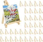 36 Pack 9 Inch Easel for Painting, Wooden Easel Stand Canvas Stand for Sign by WSICSE
