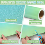 Qyeahkj 17.7in x 20ft Bulletin Board Paper Roll Bulletin Board Background Paper - Image 3