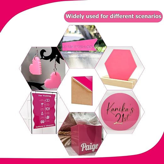 2 Pack 12'' x 16'' Opaque Pink Acrylic Sheet, 3mm Thick Acrylic Plastic Sheets - Image 6
