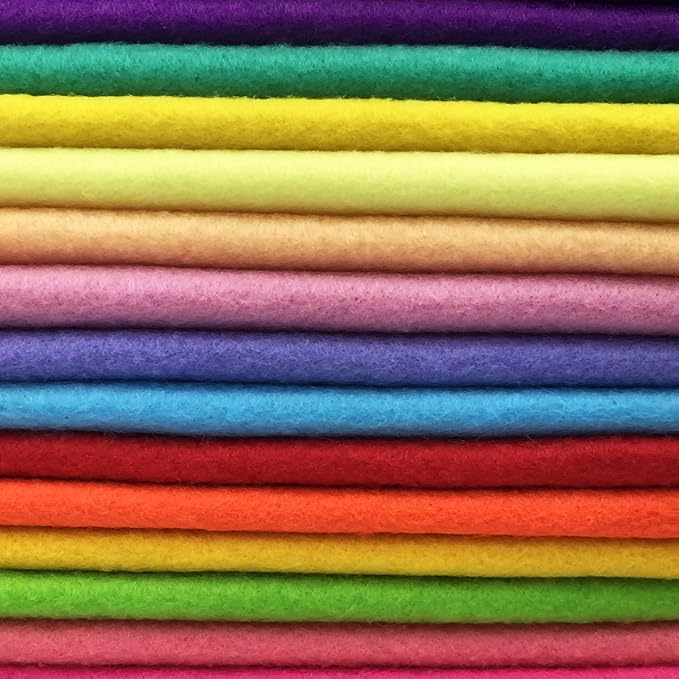 28pcs Thick 1.4mm Soft Felt Fabric Sheet Assorted Color Felt Pack DIY Craft - Image 3