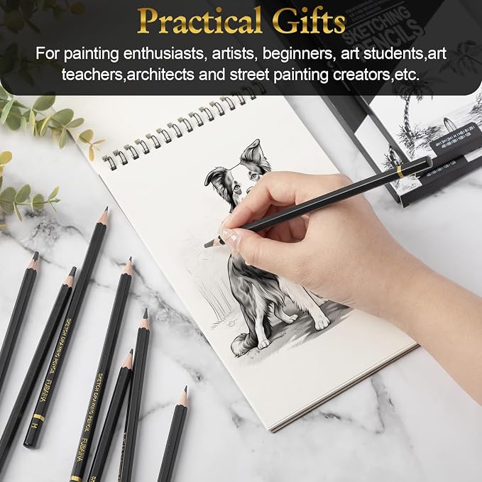 288 Pcs Drawing Sketching Pencil Set Professional Graphite Charcoal Gift Bulk - Image 7