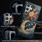 Case for Samsung Galaxy S24 Ultra Case, Sun Moon Stars Faux Stained Glass - Image 5