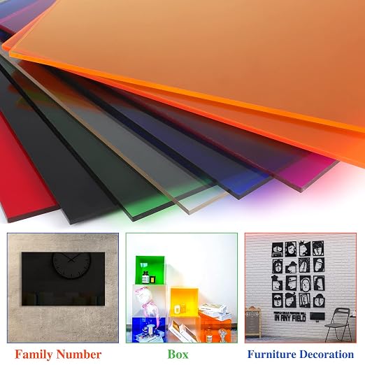 8 Pack Colored Acrylic Sheets 8 x 12 Inch, 1/8 Inch Thick, 8 Colors | - Image 6