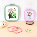 ZOCONE 3Pcs 3 Size Square Embroidery Hoops, ABS Plastic Embroidery Hoops Cross - Image 4