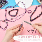 900pcs Glass Craft Beads for Bracelet Making Kit, Include Assorted - Image 4