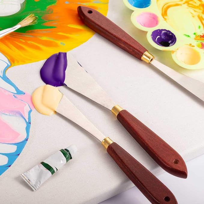 Palette Knife Set Spatula Pallet Knives Stainless Steel Painting Knife Mixing - Image 6