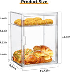 Attelite Pastry Display Case, 4 Layers Adjustable Clear Bread Box - Image 2