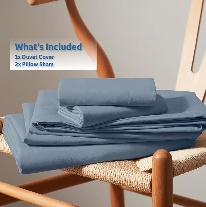 Nestl Stone Blue California King Duvet Cover Sets - Image 9