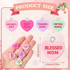 Augshy 64 Pcs Mother's Day Resin Charms, Mom Conversation Heart Charm | Love - Image 2