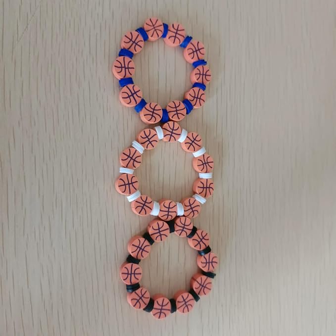 100Pcs Sports Ball Beads Basketball Polymer Clay Beads DIY Crafts Spacer Loose - Image 6