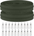 Sawoake 10 Yards Dark Green Nylon Coil Zipper by The Yards by Zipper