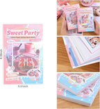 Girl's Korean Retro Sticker Book, Dessert Party Theme - Image 7