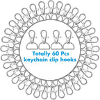 Key Chain Clip Hook, Anezus D Ring Clip Keychain Lanyard Swivel Snap Hooks Clip - Image 2