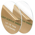 2 Pieces 1/8" Round Plexiglass Sheet, 11 Inch Diameter Clear Acrylic Circle by KurtsCardCare