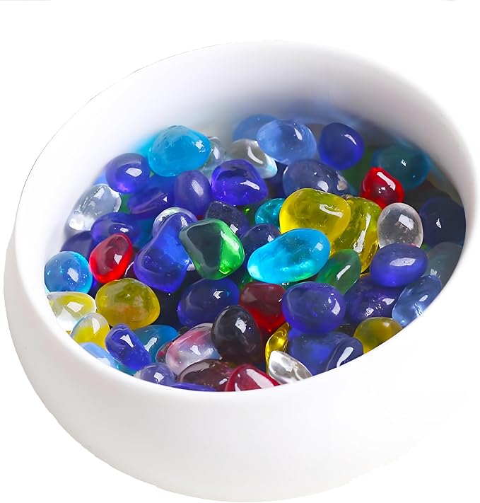 2 Lb Sea Glass for Crafts, 0.2-0.35" Gravel for Aquarium, Fish Tank, Freshwater - Image 3