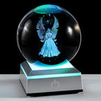 Ornalrist 3D Guardian Angel Figurines K9 Crystal Ball by Ornalrist