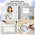 Thboxes Writable Habit Tracker Calendar, Undated 18 Months Daily, Monthly Habit - Image 6