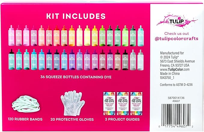 Tulip One-Step Tie-Dye Color Mania 36 Vibrant Colors, All-in-One Tie Dye Kit - Image 6