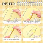Tondiamo 24 Pcs Beadable Keychain Bars Bulk Blank DIY Metal Heart Beaded - Image 5
