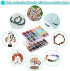 PAXCOO 2278Pcs Crystal Beads for Jewelry Making Supplies, 48 Colors Ring Making - Image 7