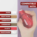 XFasten Adhesive Roller for Scrapbooking, 8mm x 30ft 4-Pack Double Sided Glue - Image 5