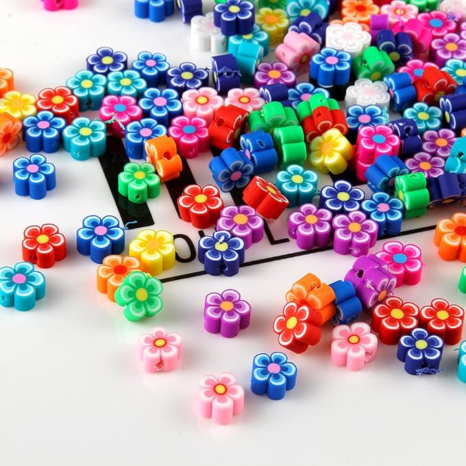 100pcs Mixed Polymer Clay 10mm Spacer Beads - Image 4