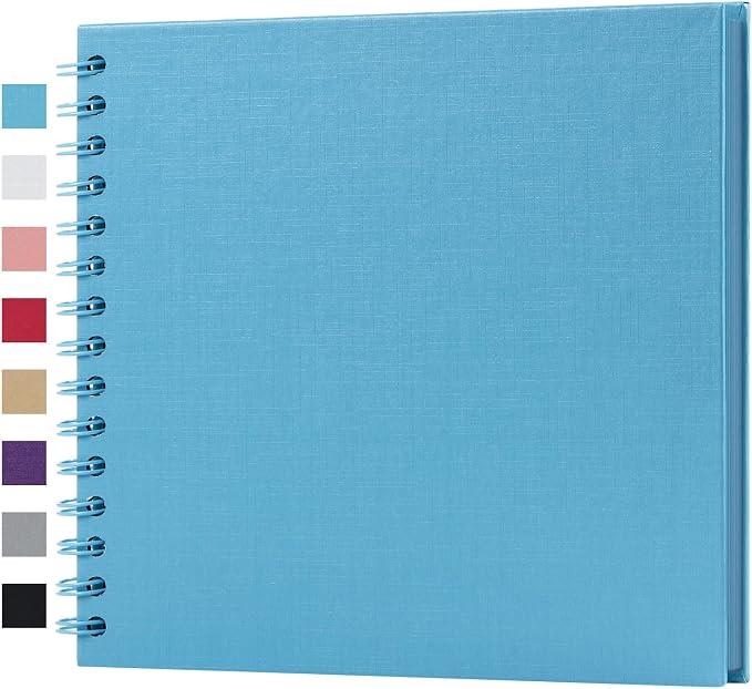 potricher 8 x 8 Inch DIY Scrapbook Album 40 Pages Hardcover Kraft Paper Scrap by potricher