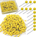 Yellow Map Pins, 1/8 Inch, Round Ball Head | Map Tacks, Push Pins by Auvotuis
