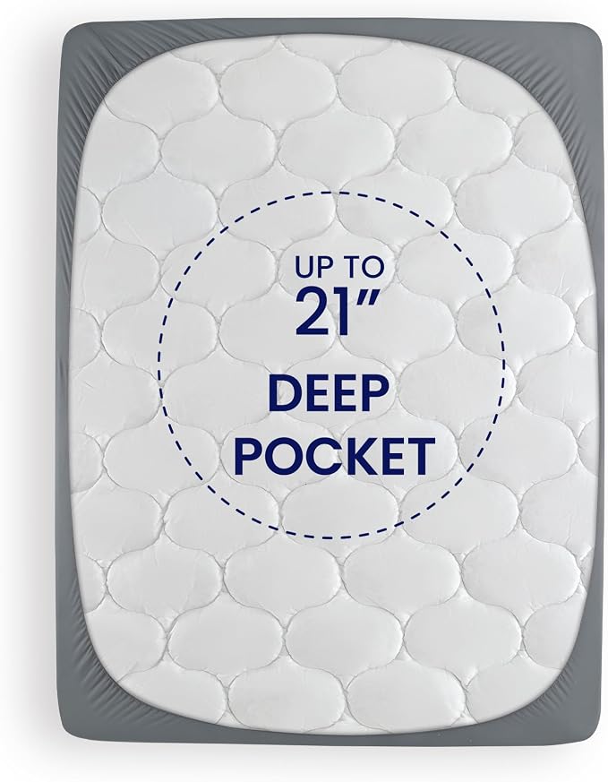SLEEP ZONE Cooling Mattress Topper California King, Fit Up to 21 Inch, Soft - Image 4