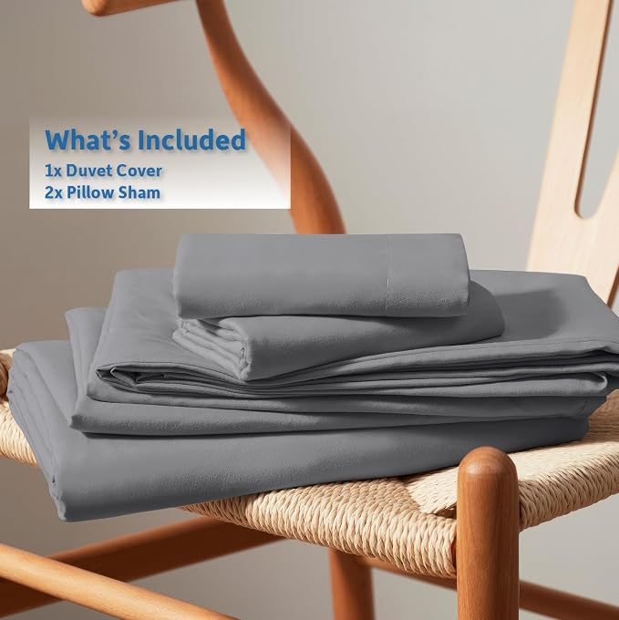 Nestl Grey California King Duvet Cover Sets - Image 9