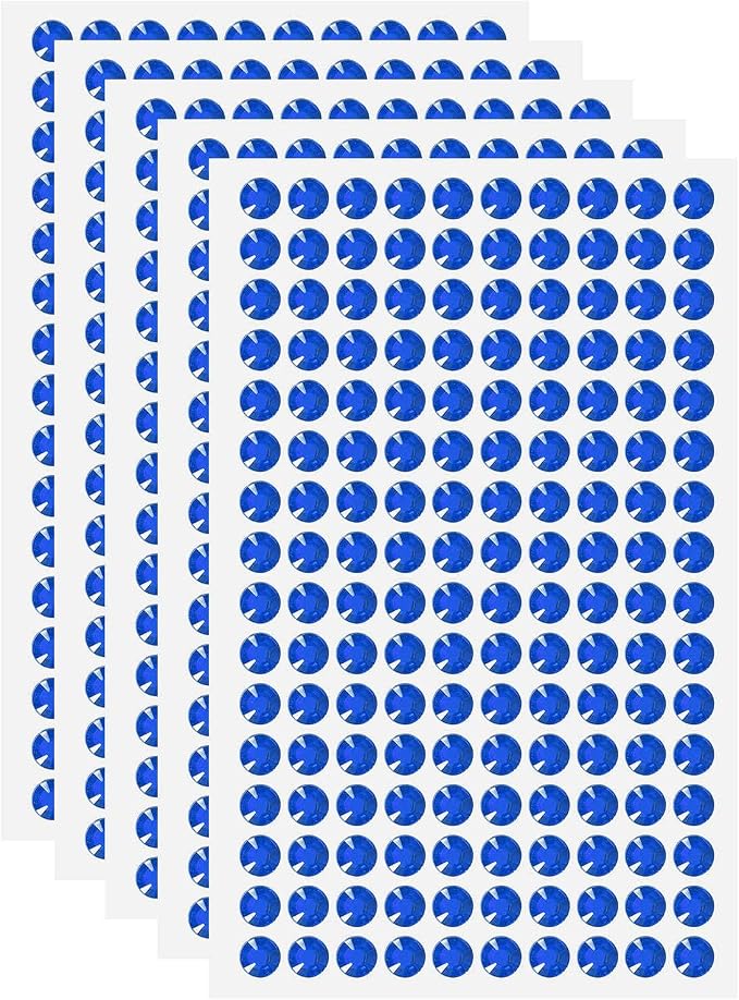 HARFINGTON 5 Sheet/800pcs Rhinestone Adhesive Stickers Self Adhesive Acrylic by HARFINGTON