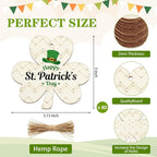80PCS Wooden Shamrock Ornaments to Paint St. Patrick's Day Decorations - Image 7
